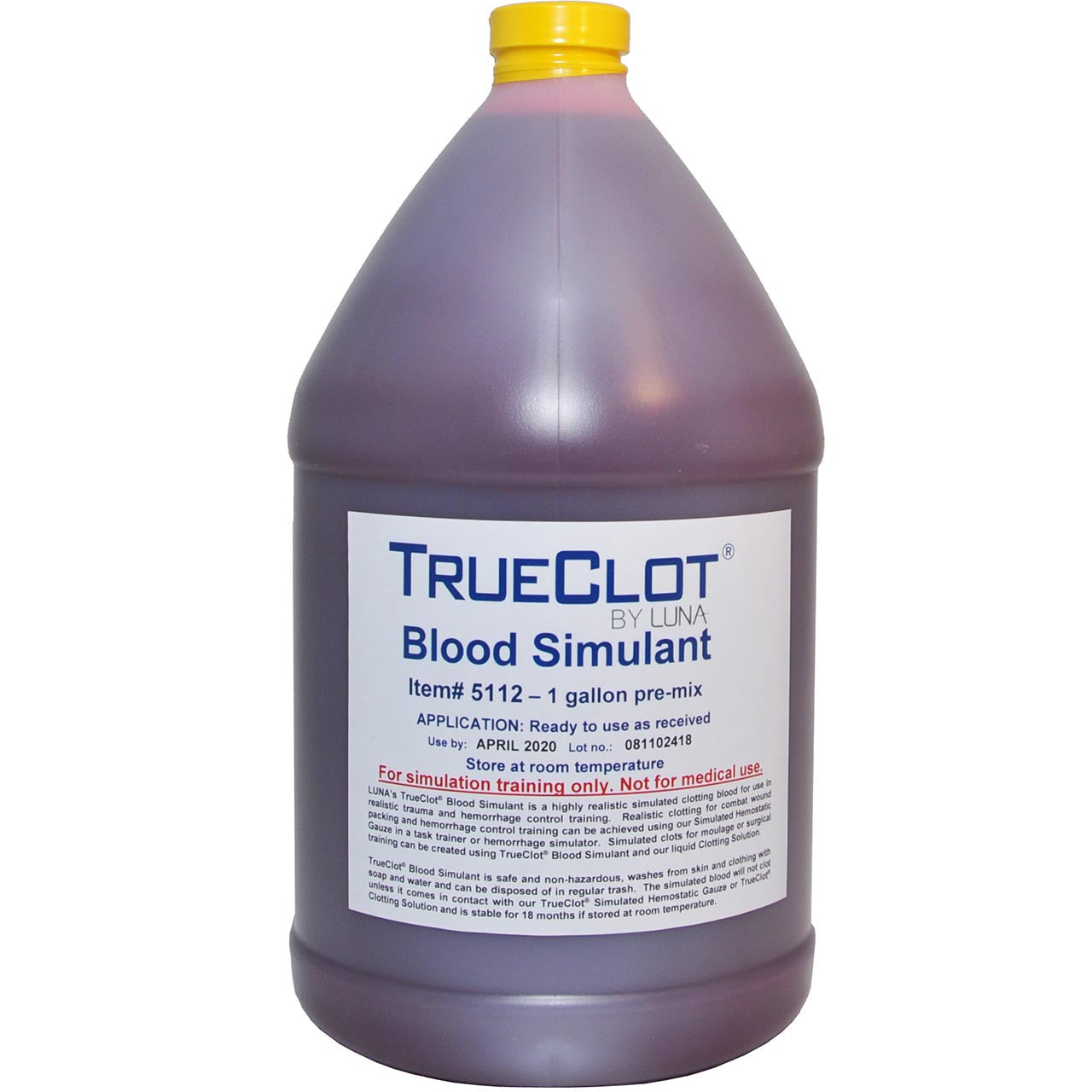 TrueClot®-TrueClot® Blood Simulant, Pre-Mixed 1 Gallon-MedTech-1